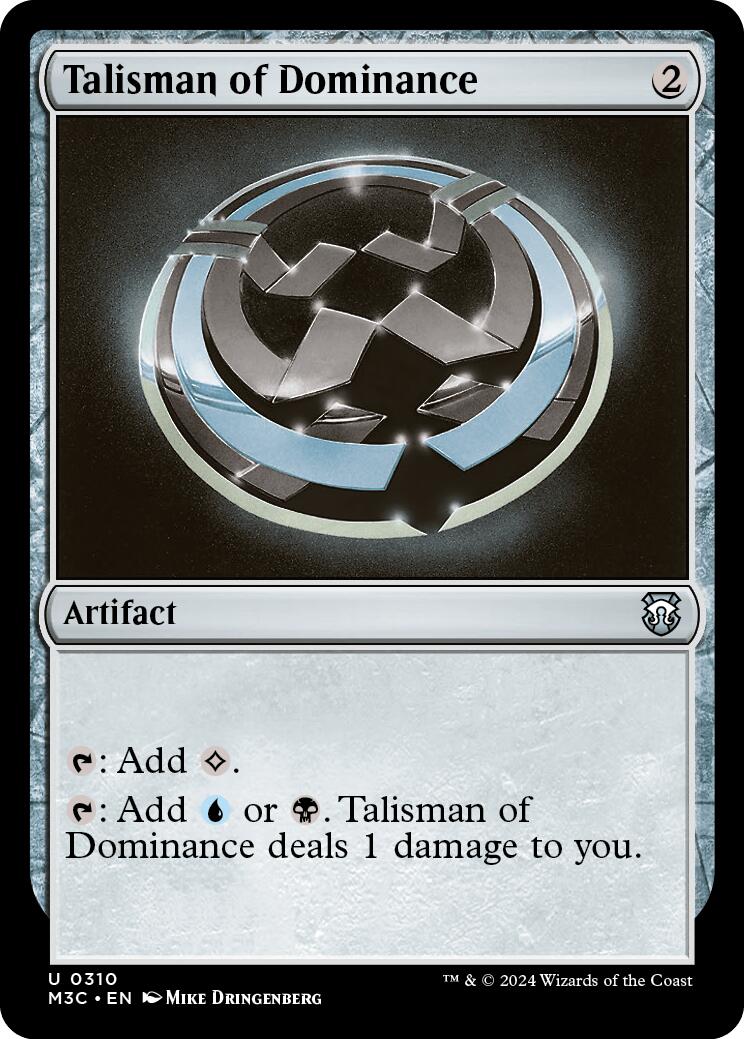 Talisman of Dominance [Modern Horizons 3 Commander] | Dragon's Lair Comics and Fantasy Houston TX