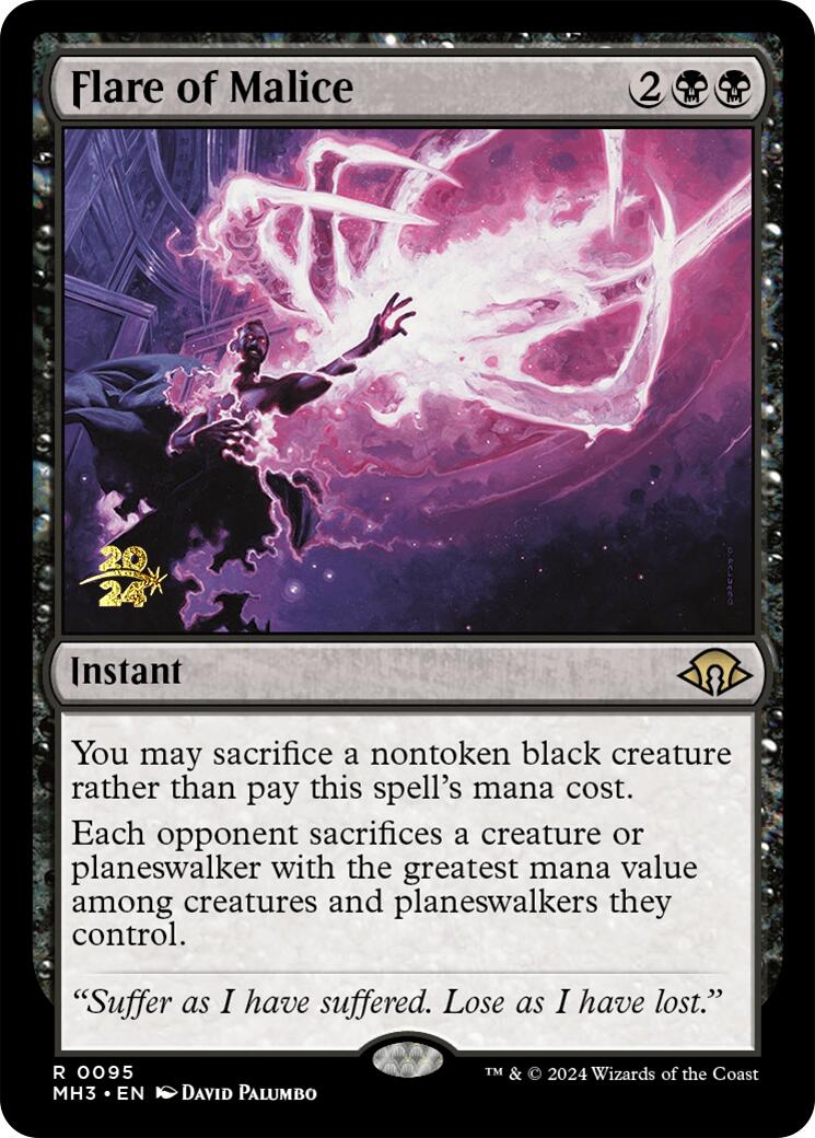Flare of Malice [Modern Horizons 3 Prerelease Promos] | Dragon's Lair Comics and Fantasy Houston TX