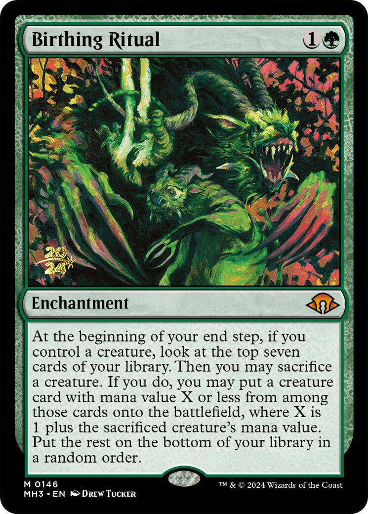 Birthing Ritual [Modern Horizons 3 Prerelease Promos] | Dragon's Lair Comics and Fantasy Houston TX