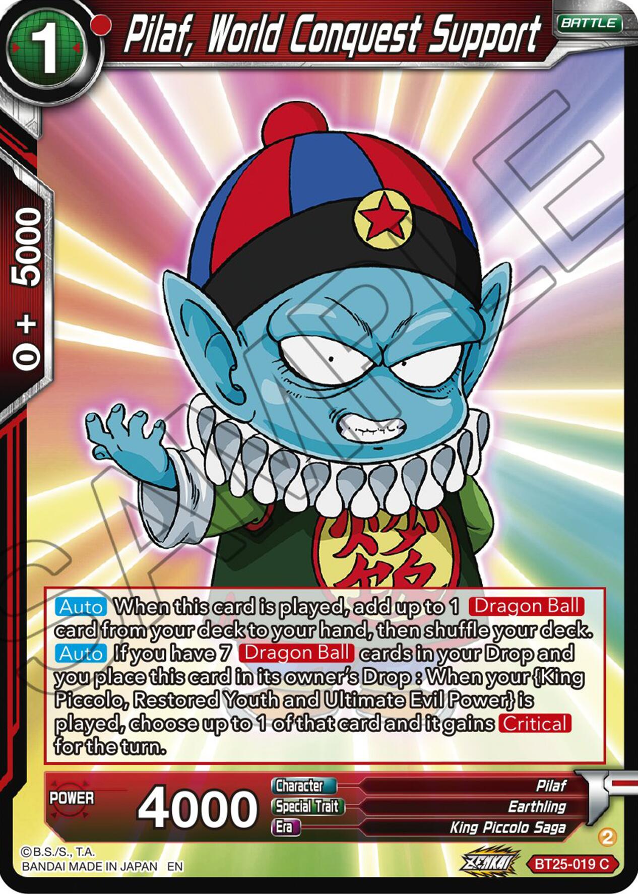 Pilaf, World Conquest Support (BT25-019) [Legend of the Dragon Balls] | Dragon's Lair Comics and Fantasy Houston TX