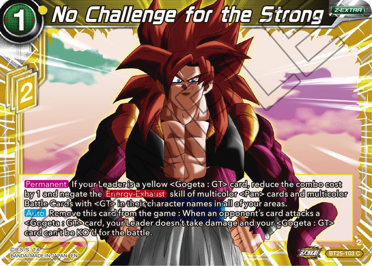 No Challenge for the Strong (BT25-103 C) [Legend of the Dragon Balls] | Dragon's Lair Comics and Fantasy Houston TX