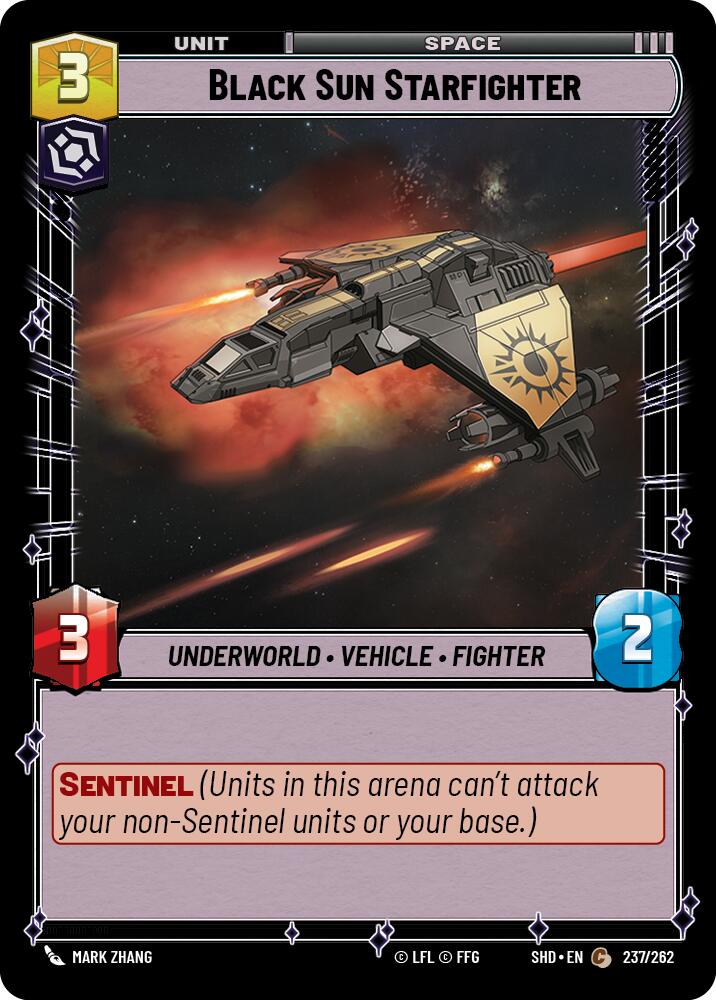 Black Sun Starfighter (237/262) (237/262) [Shadows of the Galaxy] | Dragon's Lair Comics and Fantasy Houston TX