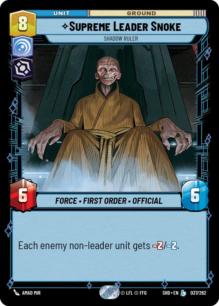 Supreme Leader Snoke - Shadow Ruler (037/262) (037/262) [Shadows of the Galaxy] | Odin's Place