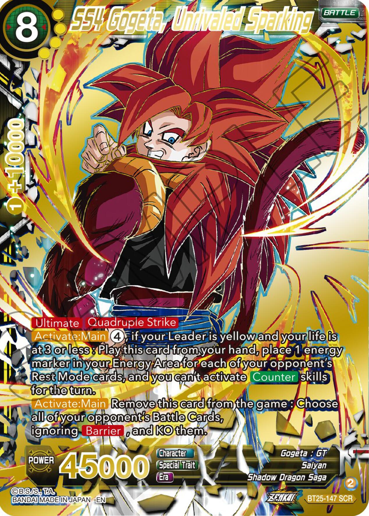 SS4 Gogeta, Unrivaled Sparking (BT25-147) [Legend of the Dragon Balls] | Dragon's Lair Comics and Fantasy Houston TX