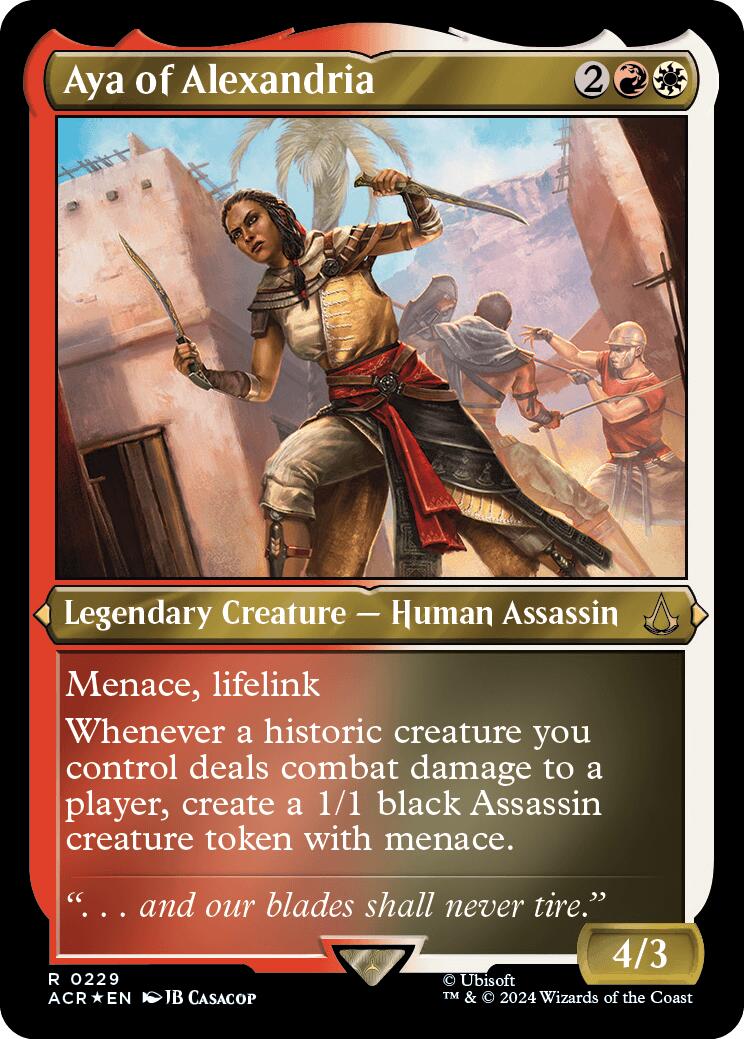 Aya of Alexandria (Foil Etched) [Assassin's Creed] | Dragon's Lair Comics and Fantasy Houston TX