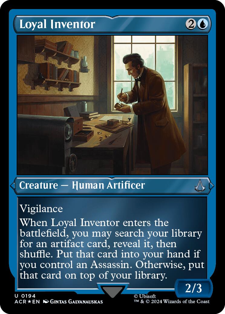 Loyal Inventor (Foil Etched) [Assassin's Creed] | Dragon's Lair Comics and Fantasy Houston TX