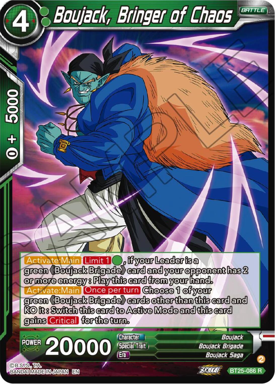 Boujack, Bringer of Chaos (BT25-086) [Legend of the Dragon Balls] | Dragon's Lair Comics and Fantasy Houston TX