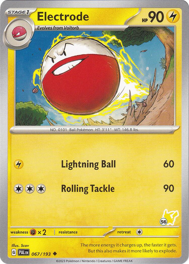 Electrode (067/193) (Pikachu Stamp #56) [Battle Academy 2024] | Dragon's Lair Comics and Fantasy Houston TX