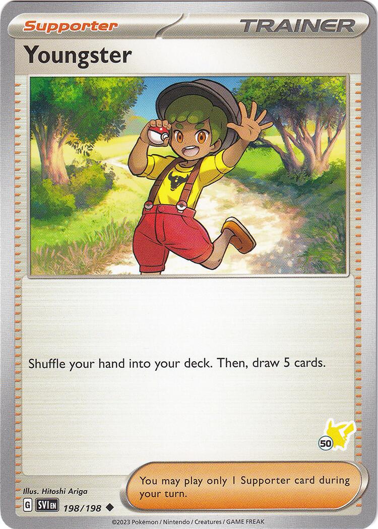 Youngster (198/198) (Pikachu Stamp #50) [Battle Academy 2024] | Dragon's Lair Comics and Fantasy Houston TX
