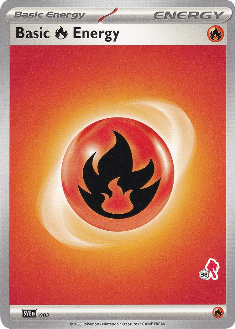 Basic Fire Energy (002) (Armarouge Stamp #32) [Battle Academy 2024] | Dragon's Lair Comics and Fantasy Houston TX