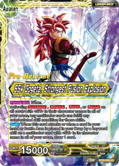 SS4 Son Goku & SS4 Vegeta // SS4 Gogeta, Strongest Fusion Explosion (BT25-098) [Legend of the Dragon Balls Prerelease Promos] | Dragon's Lair Comics and Fantasy Houston TX