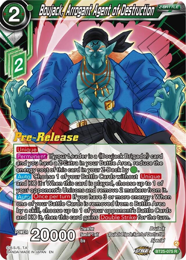 Boujack, Arrogant Agent of Destruction (BT25-075) [Legend of the Dragon Balls Prerelease Promos] | Dragon's Lair Comics and Fantasy Houston TX