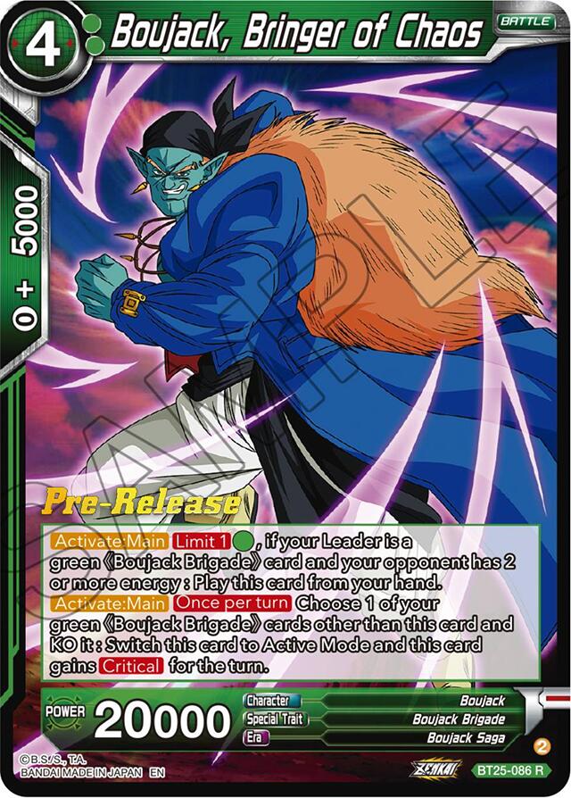 Boujack, Bringer of Chaos (BT25-086) [Legend of the Dragon Balls Prerelease Promos] | Dragon's Lair Comics and Fantasy Houston TX