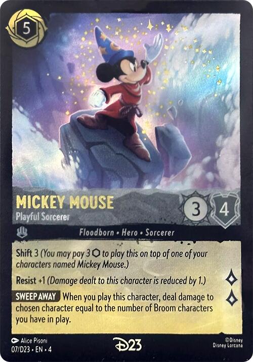 Mickey Mouse - Playful Sorcerer (7) [D23 Promos] | Odin's Place