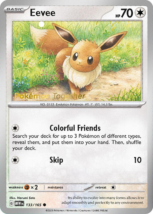 Eevee (133/165) (PokePost Promo) [Scarlet & Violet 151] | Dragon's Lair Comics and Fantasy Houston TX