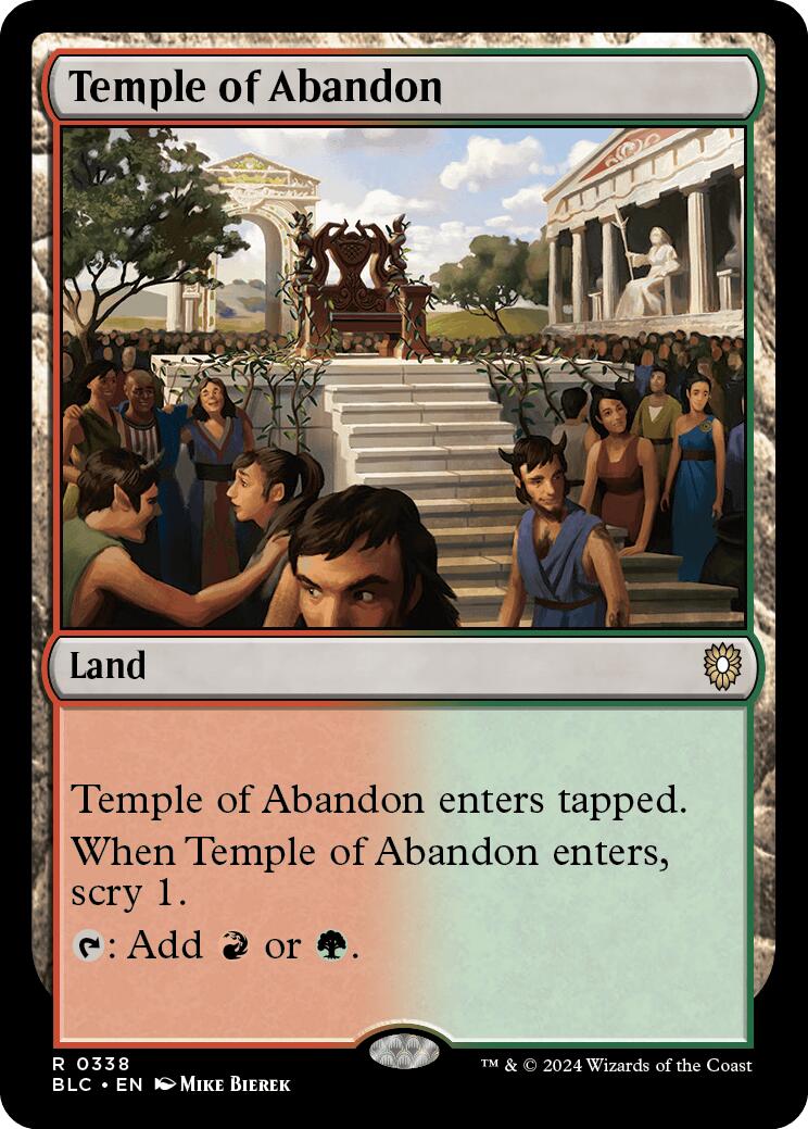 Temple of Abandon [Bloomburrow Commander] | Dragon's Lair Comics and Fantasy Houston TX