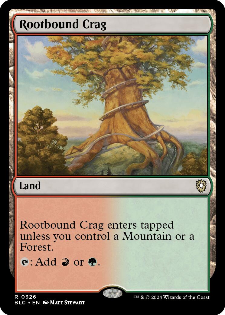 Rootbound Crag [Bloomburrow Commander] | Dragon's Lair Comics and Fantasy Houston TX
