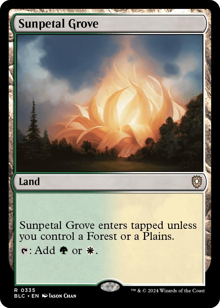 Sunpetal Grove [Bloomburrow Commander] | Dragon's Lair Comics and Fantasy Houston TX