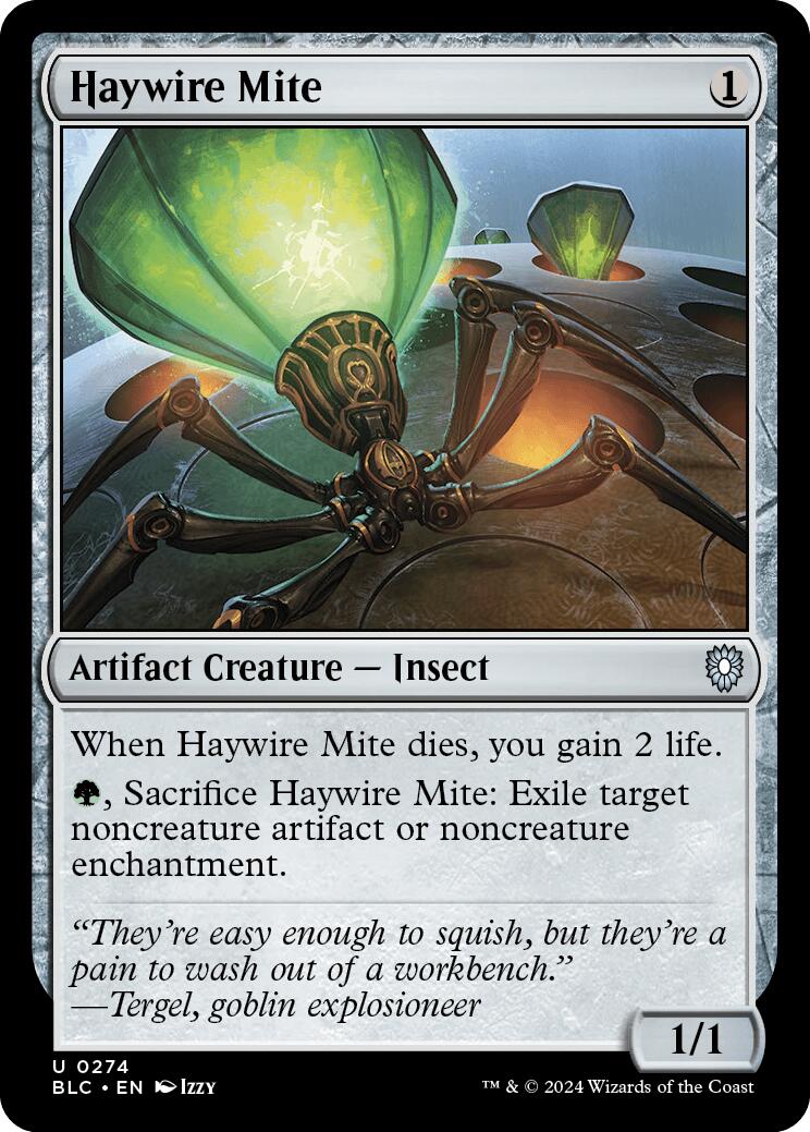 Haywire Mite [Bloomburrow Commander] | Dragon's Lair Comics and Fantasy Houston TX