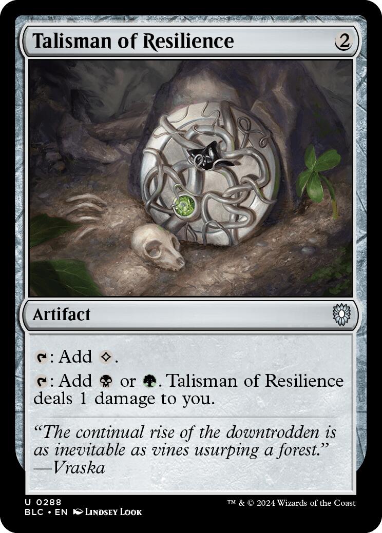 Talisman of Resilience [Bloomburrow Commander] | Dragon's Lair Comics and Fantasy Houston TX