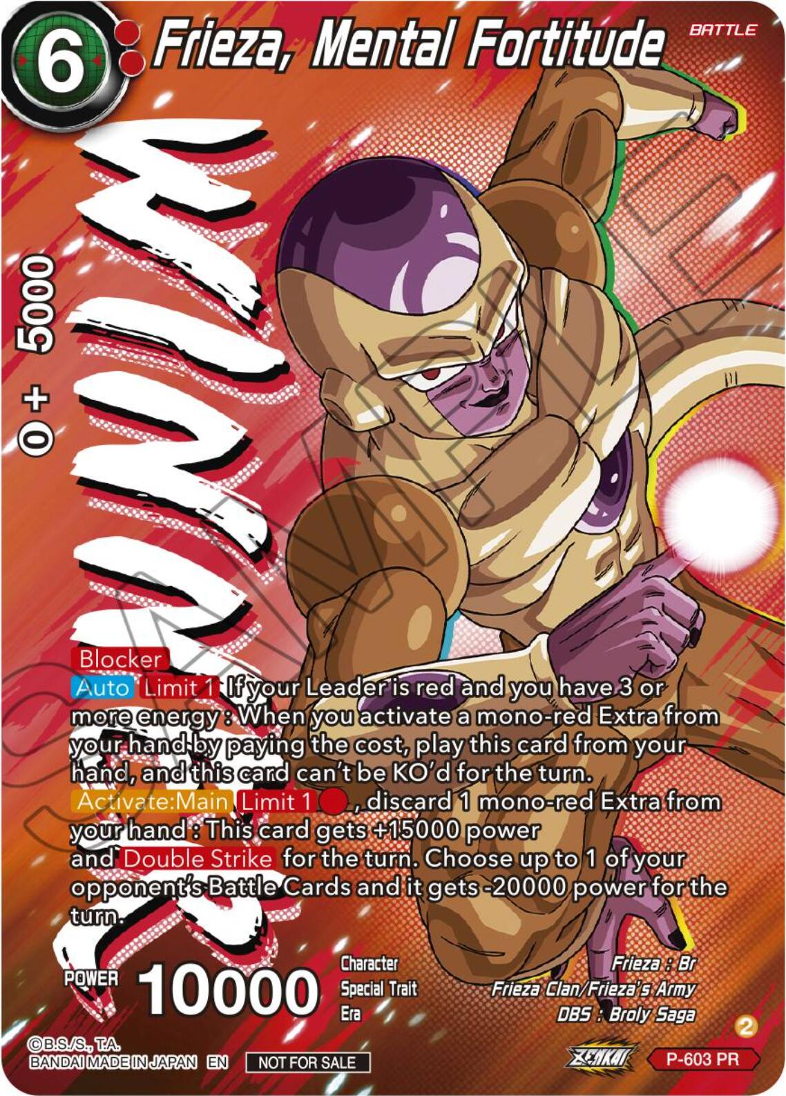 Frieza, Mental Fortitude (Tournament Pack Vol. 8) (Winner) (P-603) [Promotion Cards] | Dragon's Lair Comics and Fantasy Houston TX