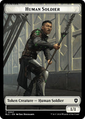 Human Soldier // Wolf (035) Double-Sided Token [Bloomburrow Commander Tokens] | Dragon's Lair Comics and Fantasy Houston TX