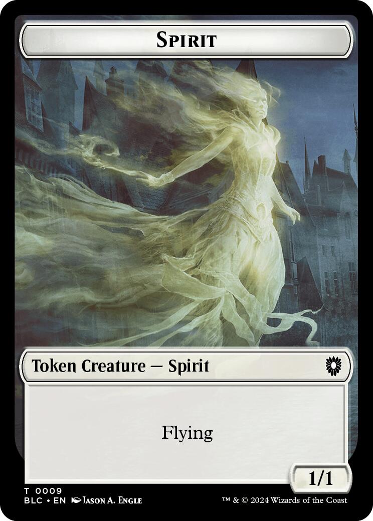 Spirit // Faerie Double-Sided Token [Bloomburrow Commander Tokens] | Dragon's Lair Comics and Fantasy Houston TX