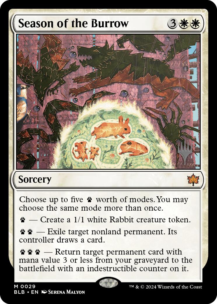 Season of the Burrow (Promo Pack) [Bloomburrow Promos] | Dragon's Lair Comics and Fantasy Houston TX