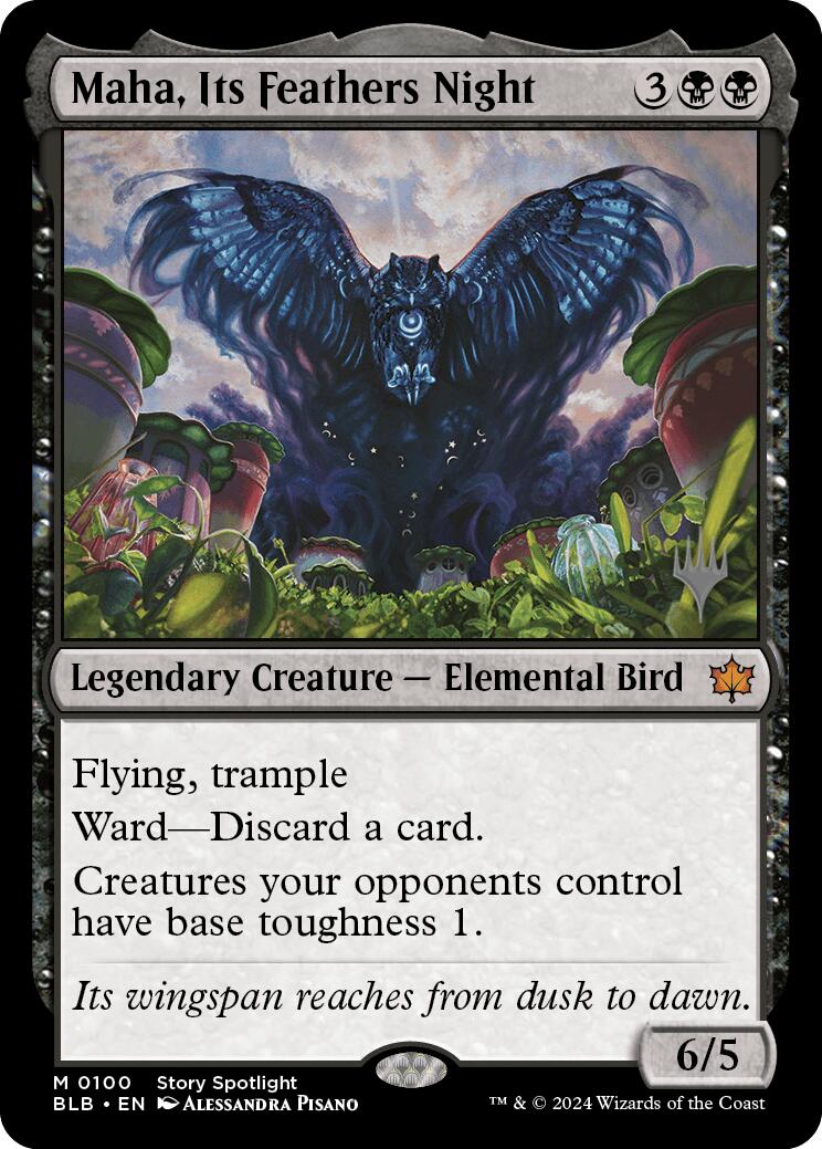 Maha, Its Feathers Night (Promo Pack) [Bloomburrow Promos] | Dragon's Lair Comics and Fantasy Houston TX