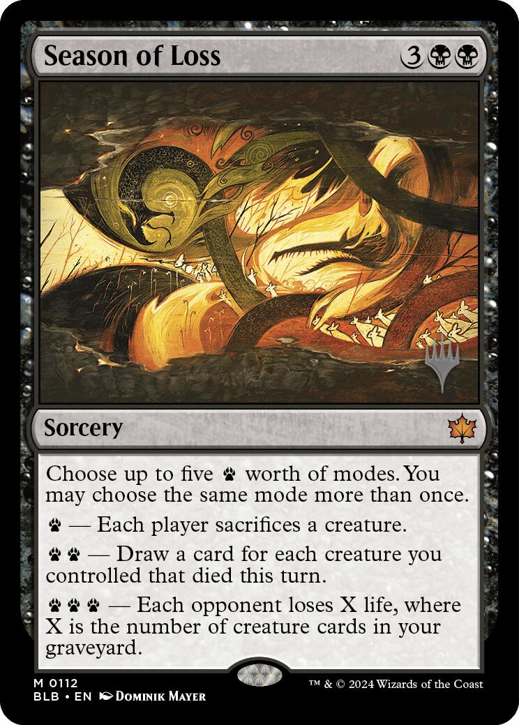 Season of Loss (Promo Pack) [Bloomburrow Promos] | Dragon's Lair Comics and Fantasy Houston TX