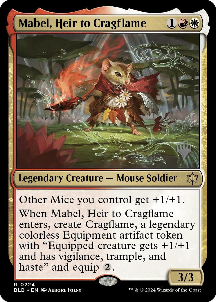 Mabel, Heir to Cragflame (Promo Pack) [Bloomburrow Promos] | Dragon's Lair Comics and Fantasy Houston TX
