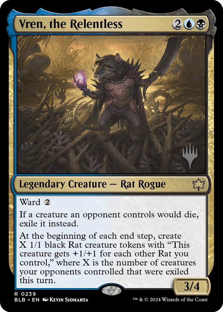 Vren, the Relentless (Promo Pack) [Bloomburrow Promos] | Dragon's Lair Comics and Fantasy Houston TX