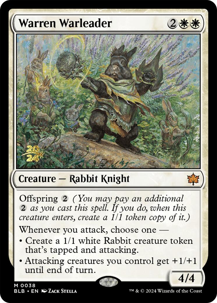 Warren Warleader [Bloomburrow Prerelease Promos] | Dragon's Lair Comics and Fantasy Houston TX