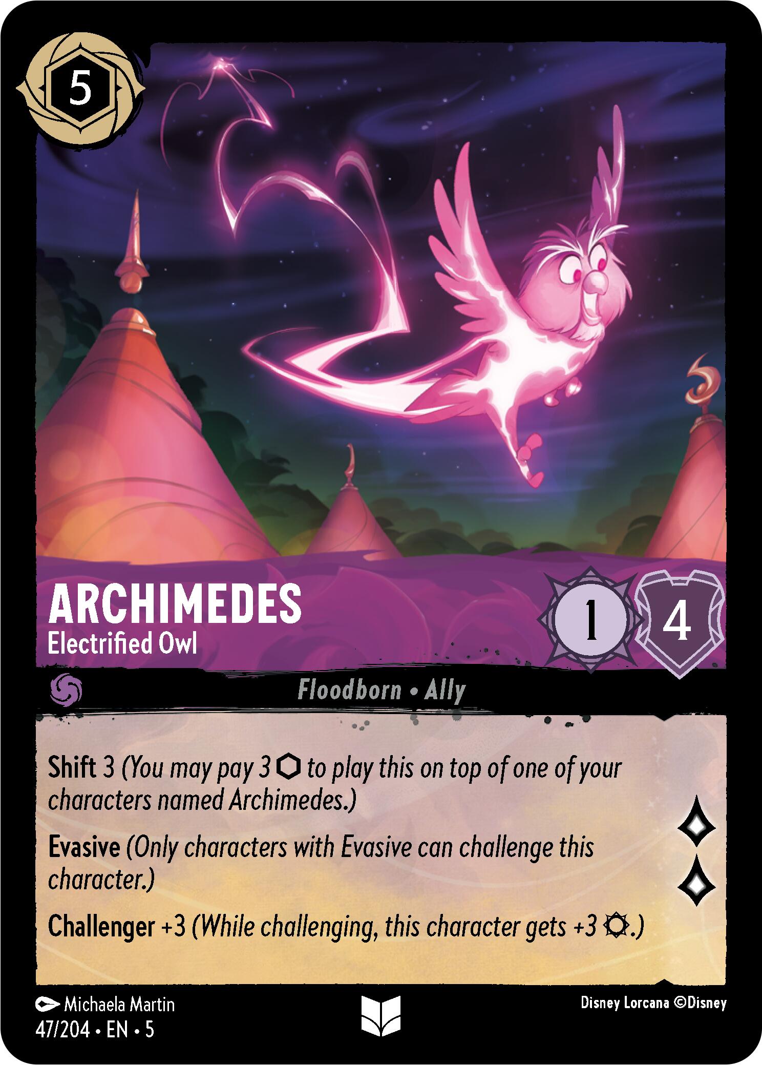 Archimedes - Electrified Owl (47/204) [Shimmering Skies] | Dragon's Lair Comics and Fantasy Houston TX