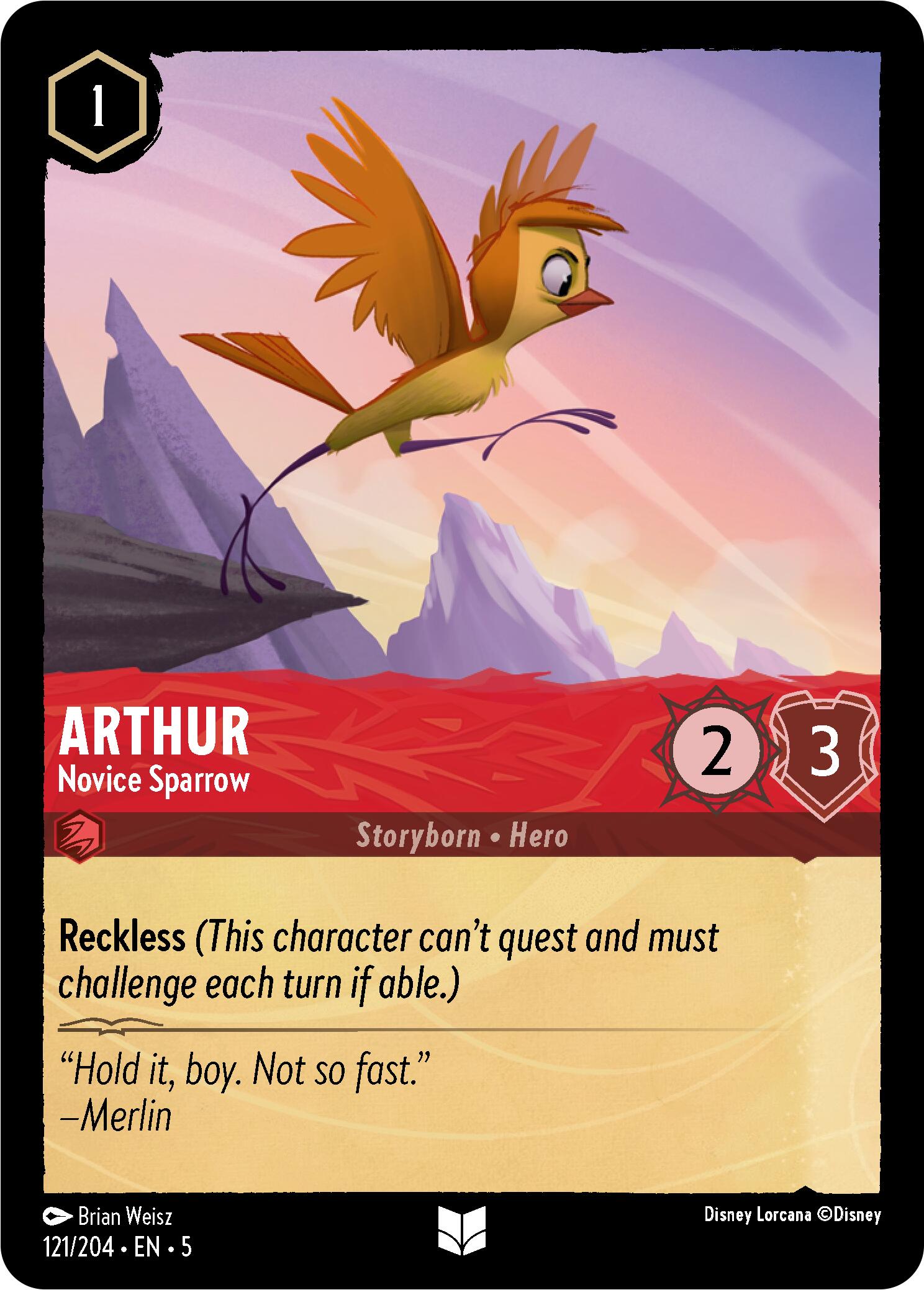 Arthur - Novice Sparrow (121/204) [Shimmering Skies] | Dragon's Lair Comics and Fantasy Houston TX