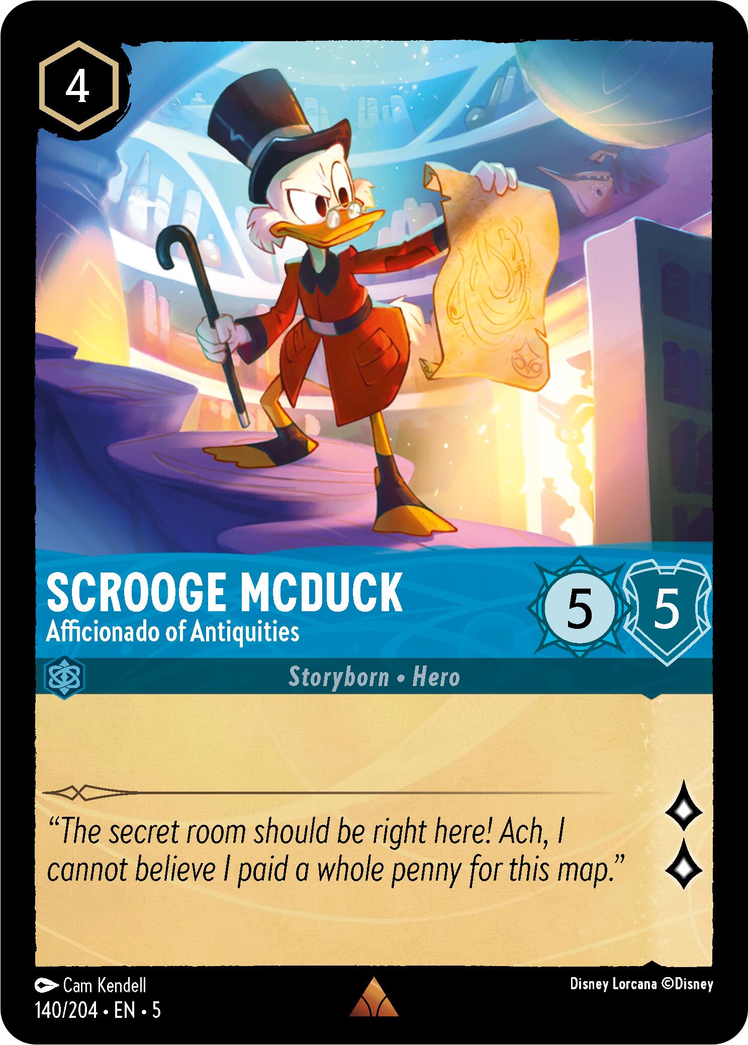 Scrooge McDuck - Afficionado of Antiquities (140/204) [Shimmering Skies] | Odin's Lair