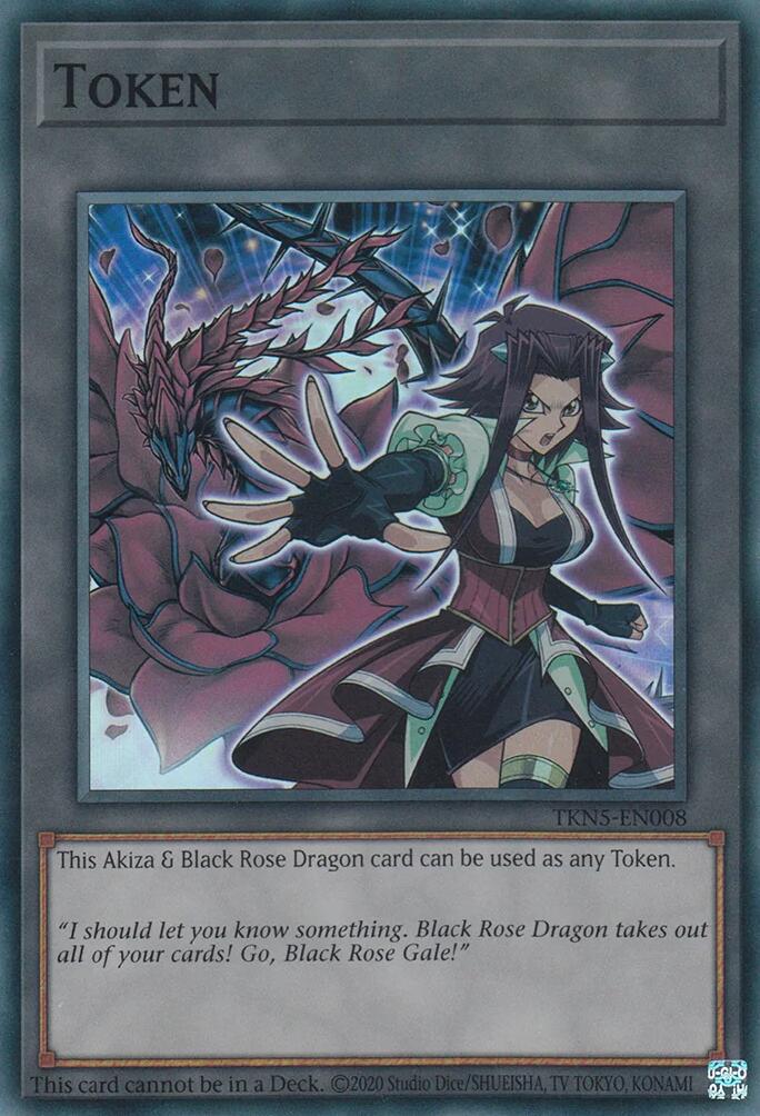 Token: Akiza & Black Rose Dragon [TKN5-EN008] Super Rare | Dragon's Lair Comics and Fantasy Houston TX