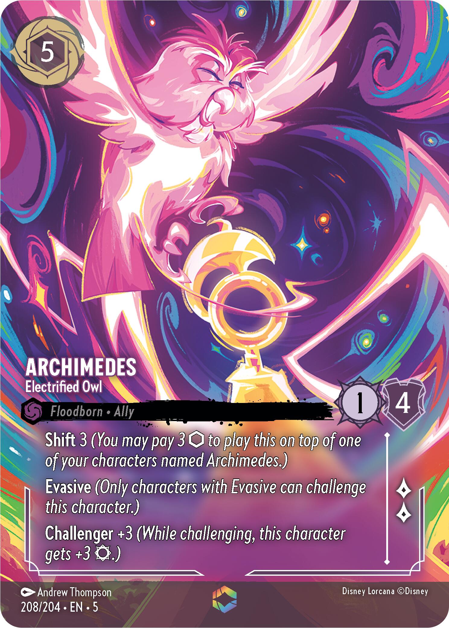 Archimedes - Electrified Owl (Enchanted) (208/204) [Shimmering Skies] | Dragon's Lair Comics and Fantasy Houston TX