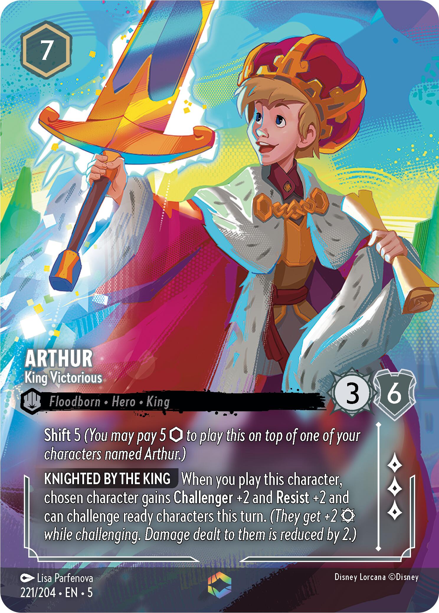 Arthur - King Victorious (Enchanted) (221/204) [Shimmering Skies] | Dragon's Lair Comics and Fantasy Houston TX
