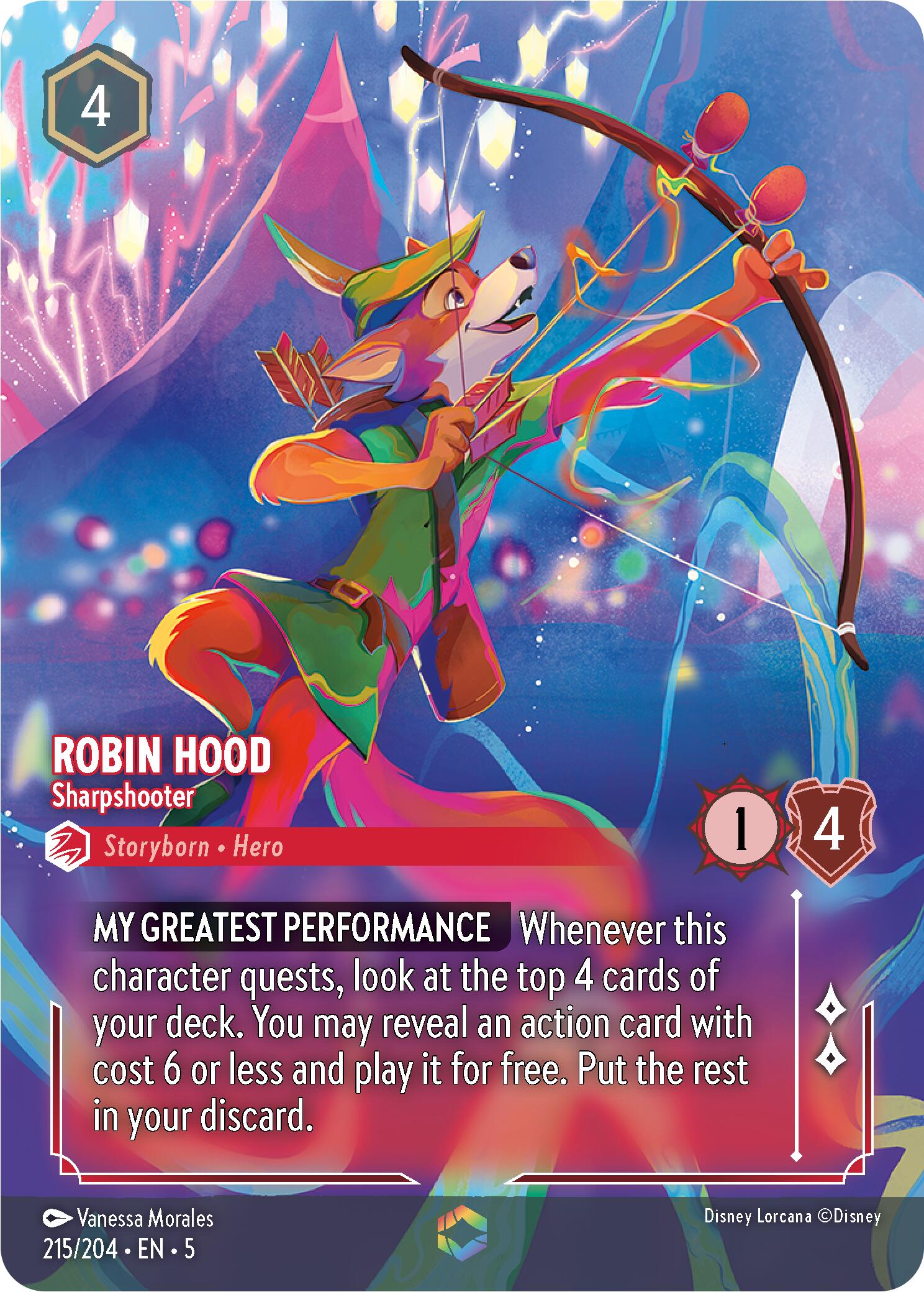 Robin Hood - Sharpshooter (Enchanted) (215/204) [Shimmering Skies] | Odin's Lair