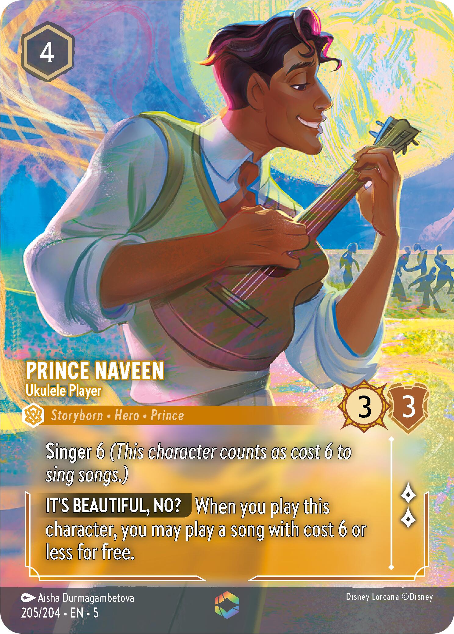 Prince Naveen - Ukulele Player (Enchanted) (205/204) [Shimmering Skies] | Odin's Lair