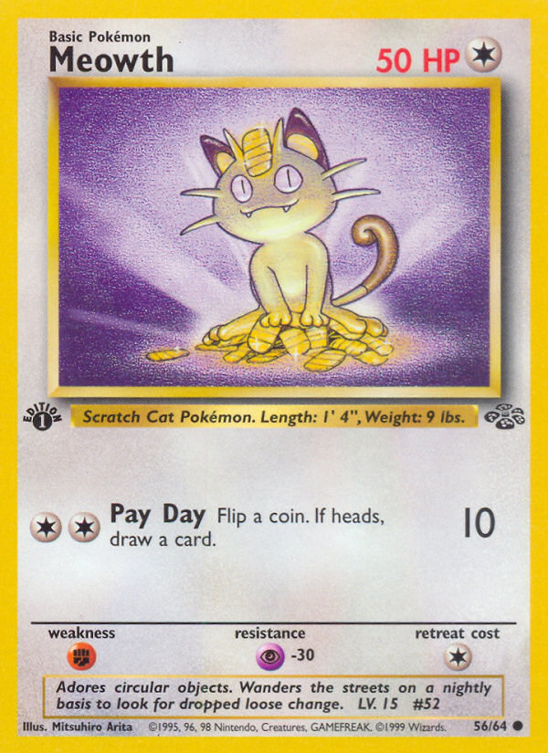 Meowth (56/64) (Gold Bordered Promo) [Jungle Unlimited] | Odin's Place
