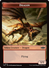 Dragon (0014) // Treasure Double-Sided Token [Tarkir: Dragonstorm Commander Tokens] | Dragon's Lair Comics and Fantasy Houston TX
