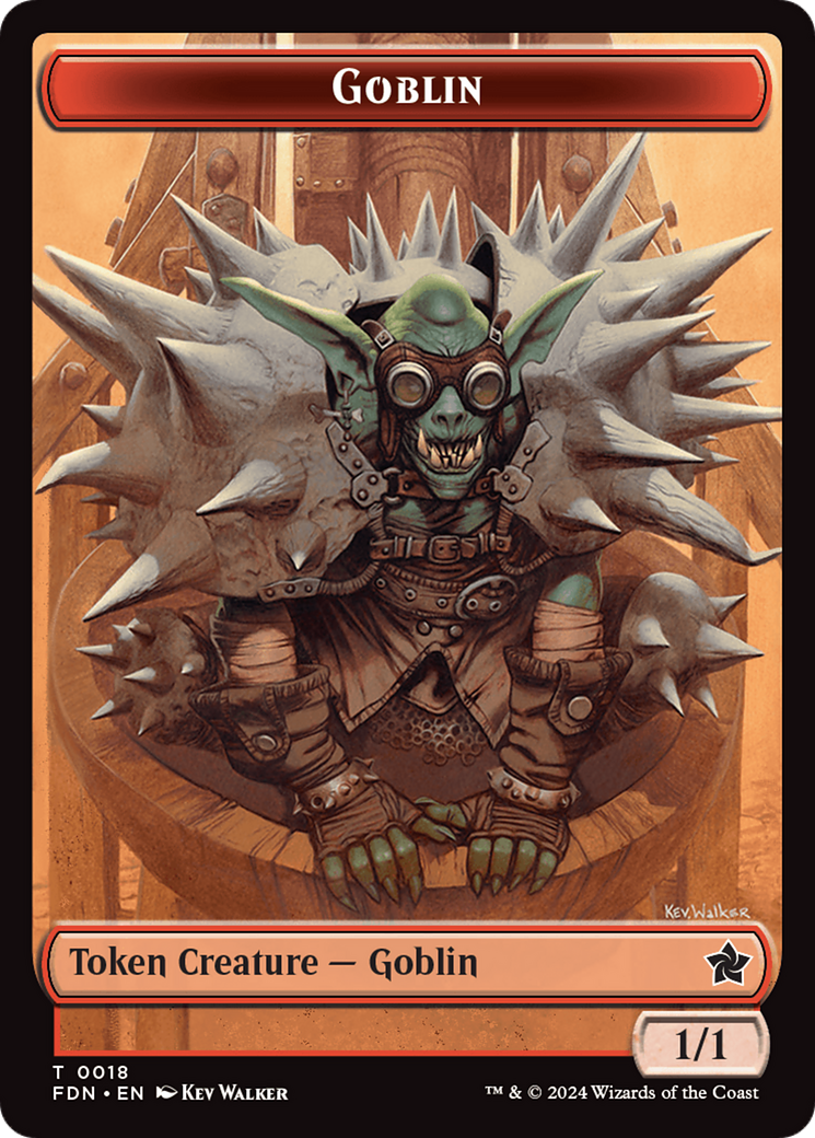 Goblin // Treasure Double-Sided Token [Foundations Tokens] | Dragon's Lair Comics and Fantasy Houston TX