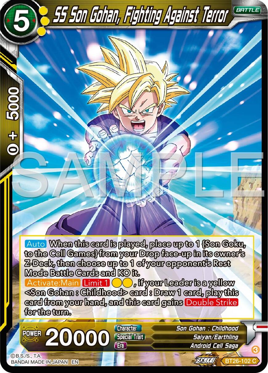 SS Son Gohan, Fighting Against Terror (BT26-102) [Ultimate Advent] | Dragon's Lair Comics and Fantasy Houston TX
