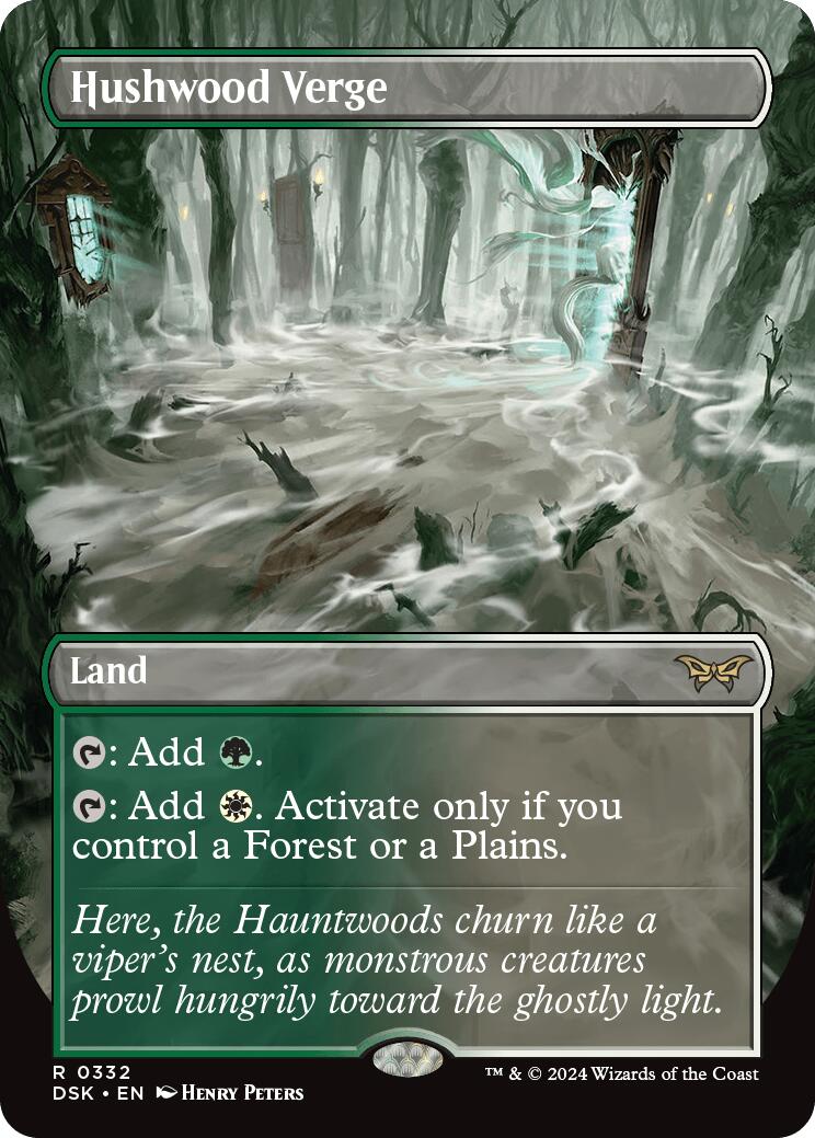 Hushwood Verge (Borderless) [Duskmourn: House of Horror] | Dragon's Lair Comics and Fantasy Houston TX
