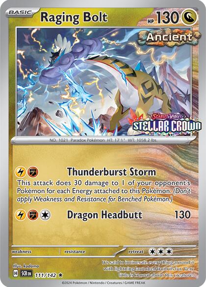 Raging Bolt (111/142) (Cosmo Holo - Best Buy Exclusive) [Miscellaneous Cards] | Dragon's Lair Comics and Fantasy Houston TX