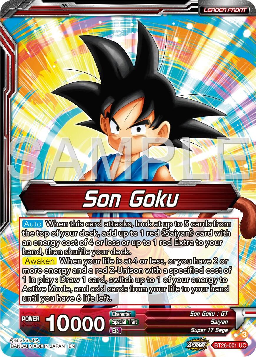 Son Goku // Son Goku & Android 18, Unexpected Tag Team (BT26-001) [Ultimate Advent] | Dragon's Lair Comics and Fantasy Houston TX