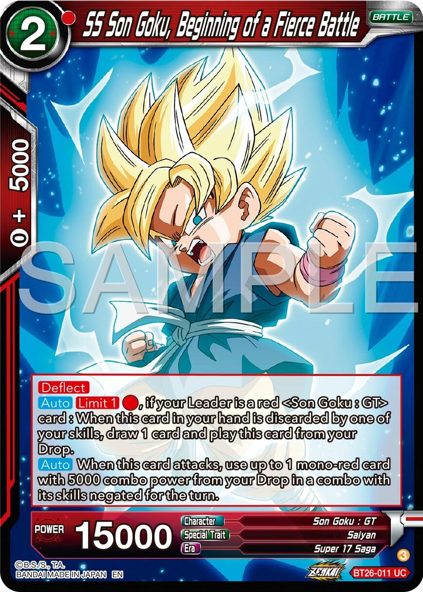 SS Son Goku, Beginning of a Fierce Battle (BT26-011) [Ultimate Advent] | Dragon's Lair Comics and Fantasy Houston TX
