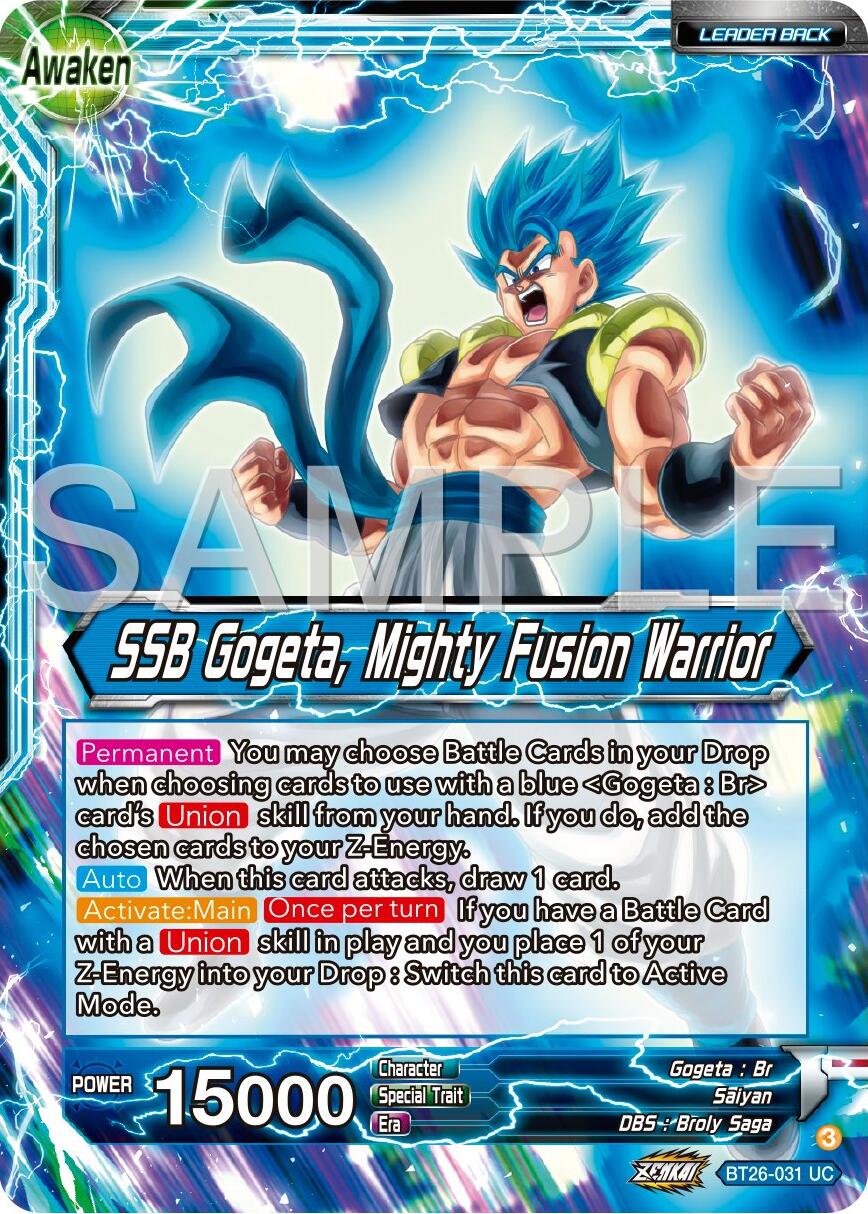 Gogeta // SSB Gogeta, Mighty Fusion Warrior (BT26-031) [Ultimate Advent] | Dragon's Lair Comics and Fantasy Houston TX